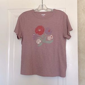 🌸NWOT Old Navy Graphic Tee Floral Size Small